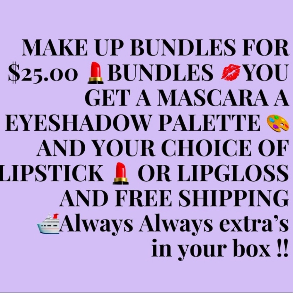Make up Bundles in $25, $45 Amazing 7 piece Bundle !!!